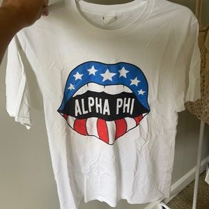 Alpha phi mouth t shirt